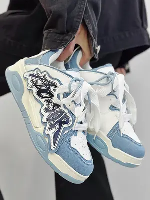 Men's Patchwork Platform Sneakers, Colorblock Letter & Patched Design Lace Up Skate Shoes for Walking, Boy's Sports Shoes, At...