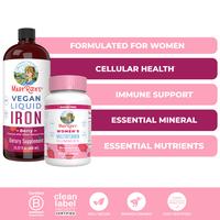 MaryRuth's Women's Daily Health + Iron Bundle - Women’s Multivitamin Gummies & Liquid Iron
