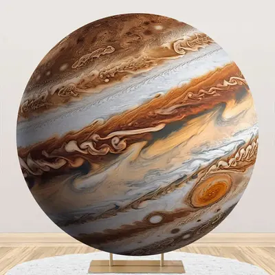 Circle Jupiter Surface Texture Birthday Backdrop - Aperturee