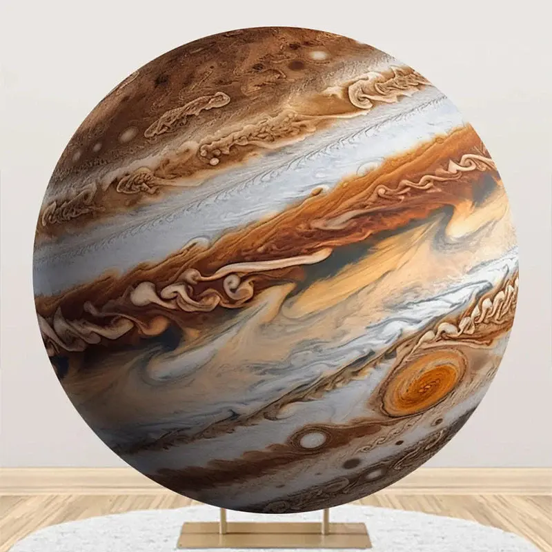 Circle Jupiter Surface Texture Birthday Backdrop - Aperturee