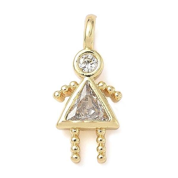 Brass Micro Pave Cubic Zirconia Pendants