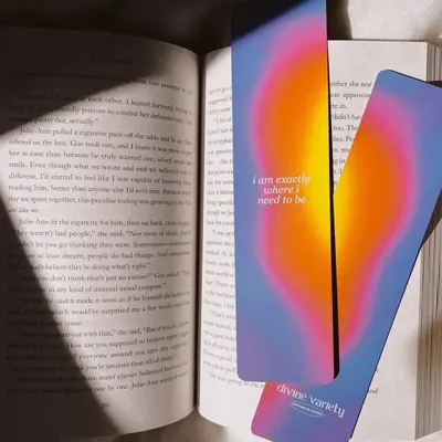 i am exactly where i need to be bookmark - 2x8in decorative bookmark - book accessories