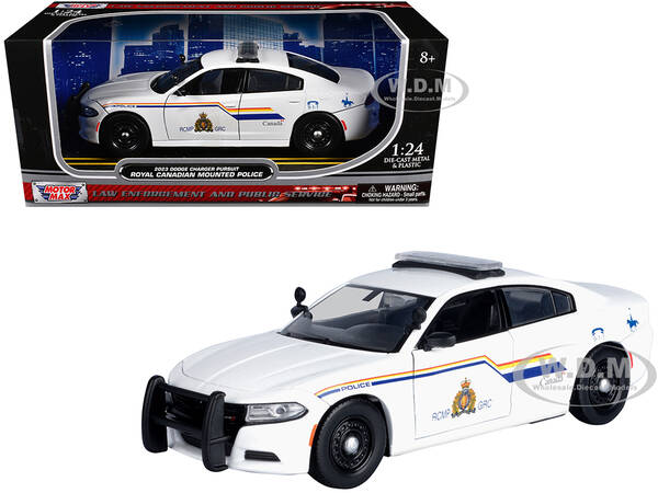 2023 Dodge Charger Pursuit Police Car RCMP (Royal Canadian Mounted Police) White Law Enforcement and Public Service Series 1/...