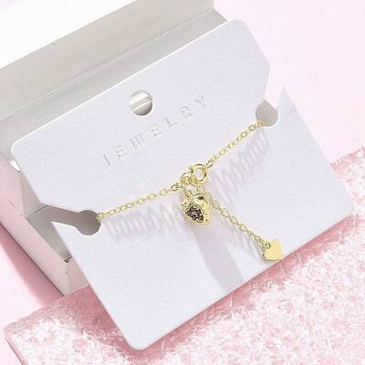 Brass Micro Pave Cubic Zirconia Charm Bracelets for Women