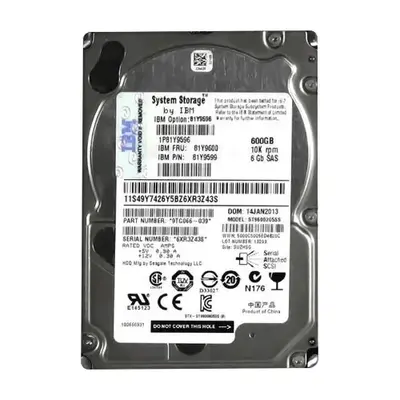 81Y9599 IBM 600GB 6Gb/s SAS 10000 2.5-Inch Hard Drive