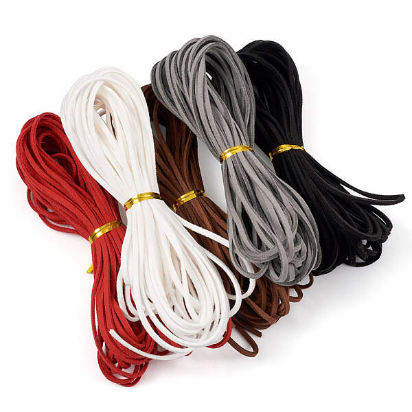 50 Yards 5 Colors Flat Faux Suede Cord