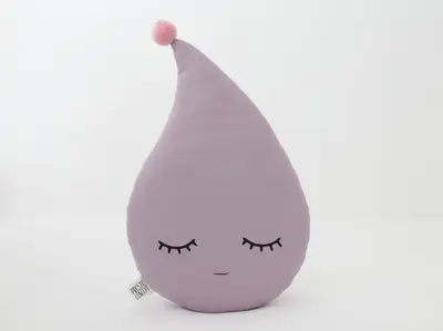 Dusty Lavender Raindrop Pillow