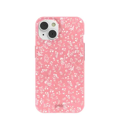 Bubblegum Pink Dreamy Meadow iPhone 14/16e Case