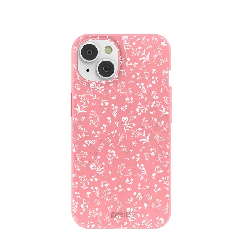 Bubblegum Pink Dreamy Meadow iPhone 14/16e Case