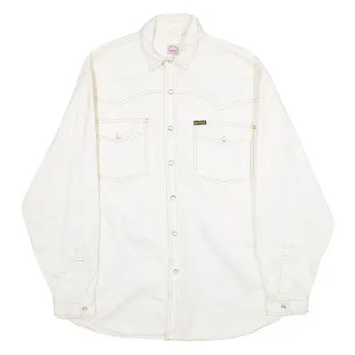 ARIZONA JEANS Mens Plain Shirt White Long Sleeve M