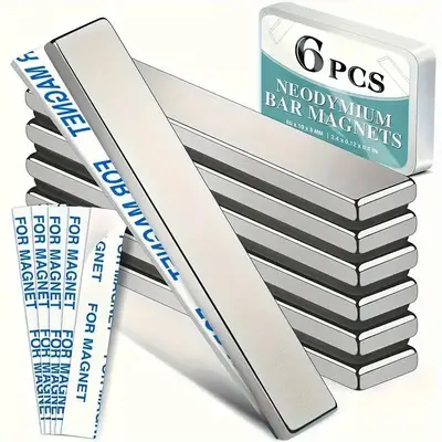 Rare Earth Magnets, 6 Counts/set Durable Rectangular Magnet, Multipurpose and Strong Magnets for Refrigerator, Kitchen, Vario...