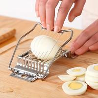 Stainless Steel Egg Slicer, 1 Count Manual Portable Egg Cutter, Kitchen Gadget for Home Camping