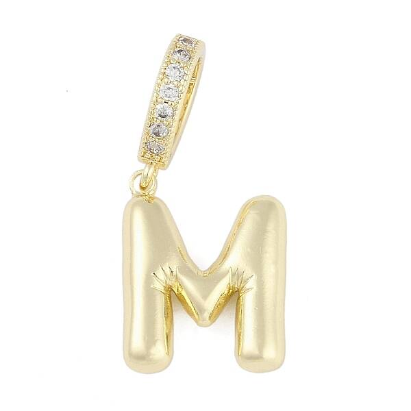 Brass Micro Pave Clear Cubic Zirconia Pendants