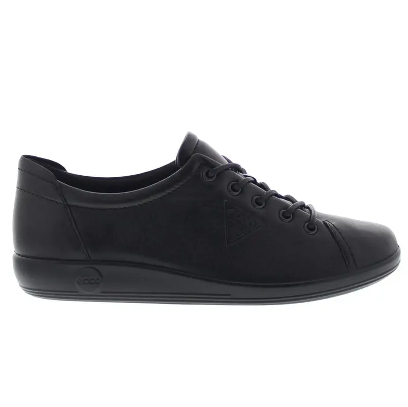Ecco Soft 2.0 Leather Women's Lace Up Shoes - Black - Size:US 7-7.5 Women