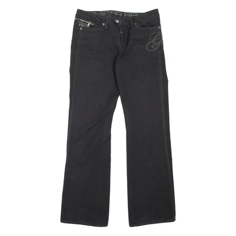 G-STAR Womens Jeans Black Regular Bootcut W32 L32