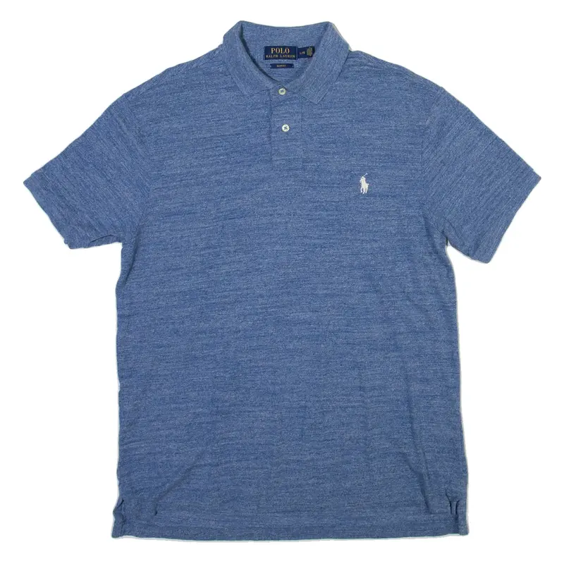 POLO RALPH LAUREN Slim Fit Mens Polo Shirt Blue L