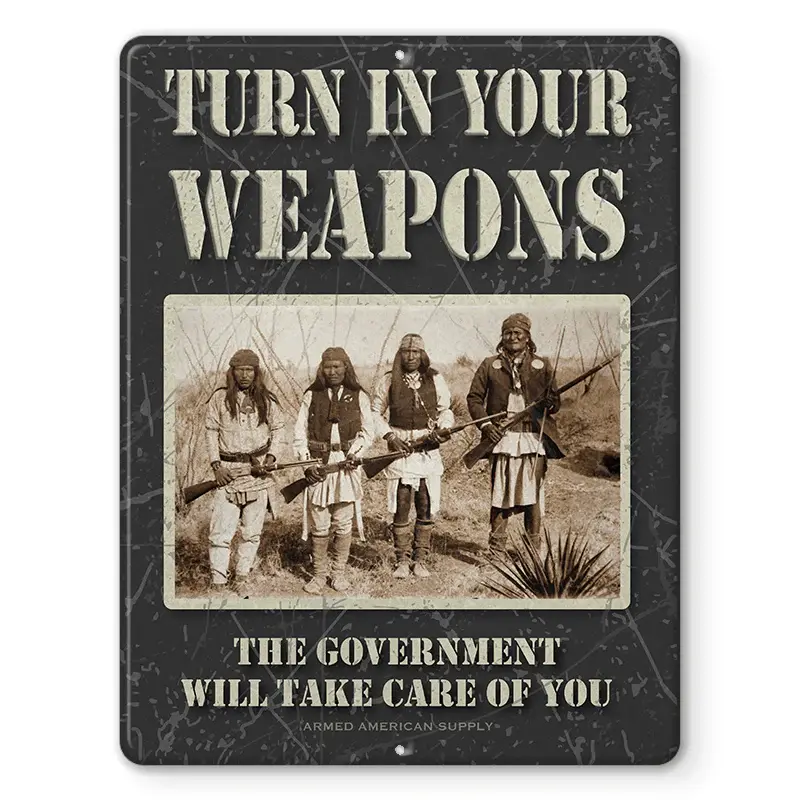 Turn In Your Weapons - Man Cave Sign