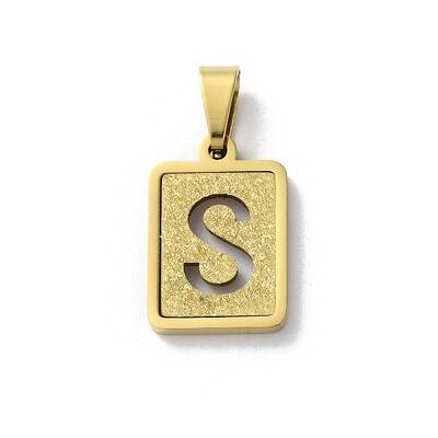 304 Stainless Steel Alphabet Pendants
