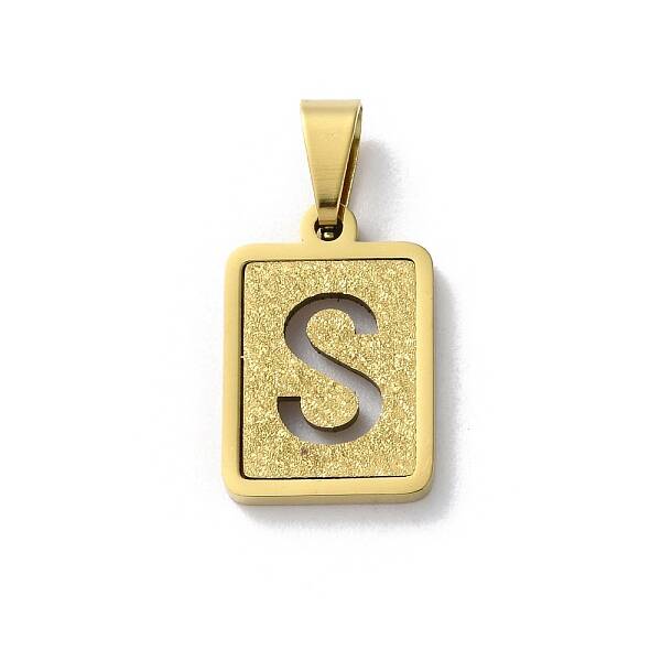304 Stainless Steel Alphabet Pendants