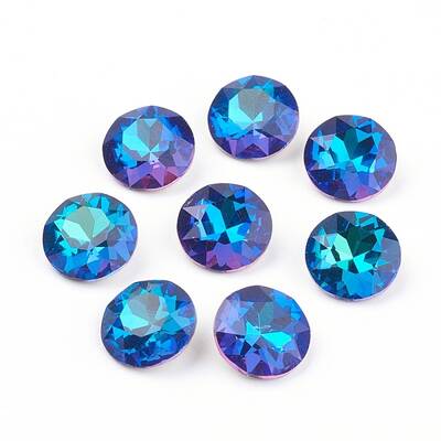 Pointed Back & Back Plated Glass Rhinestone Cabochons
