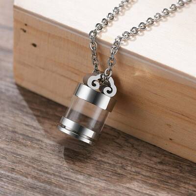Openable Stainless Steel Memorial Urn Ashes Pendants