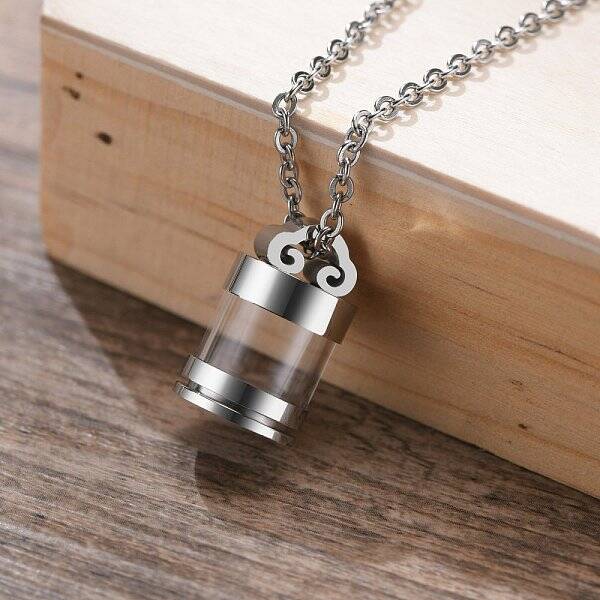 Openable Stainless Steel Memorial Urn Ashes Pendants