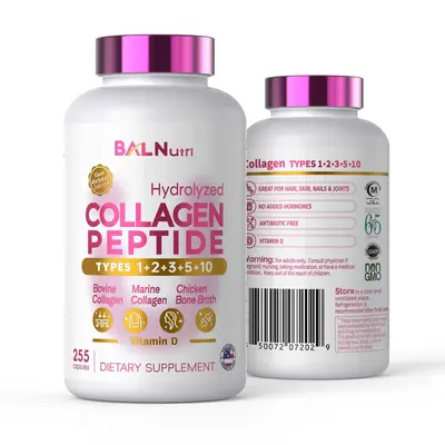 【BALNutri】Collagen peptides capsules for Skin AgingSupport, containing hyaluronic acid, vitamin C and biotin,.collagen su...
