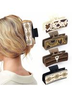 Vintage Style Hair Claws, Western Cowboy Style Hair Accessories for Women & Girls, Minimalist Headwear Suitable for Thick Hai...