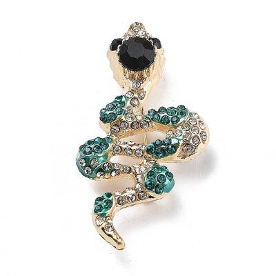 Snake Alloy Rhinestone Brooch Pins