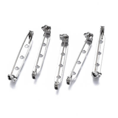 Tarnish Resistant 201 Stainless Steel Brooch Pin Back Safety Catch Bar Pins