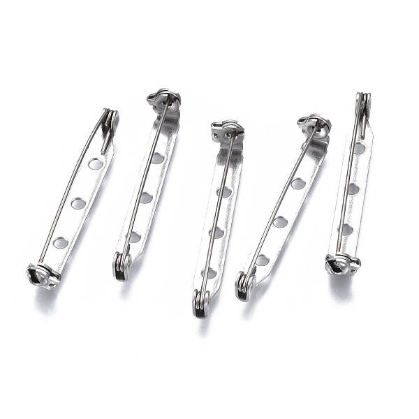 Tarnish Resistant 201 Stainless Steel Brooch Pin Back Safety Catch Bar Pins