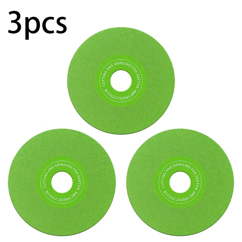 3 pcs 115MM Diamond flat abrasive pads, wider diamond, sharp and durable, suitable for cutting and grinding stone, ceramics a...