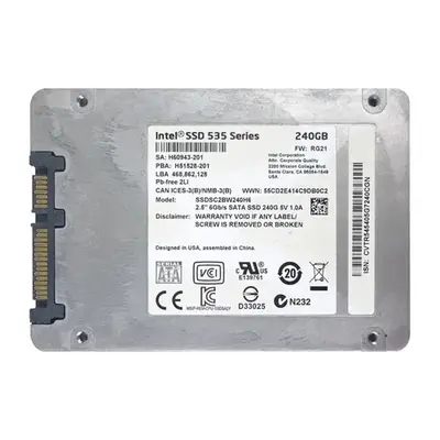 Intel SSDSC2BW240H601 | 535 240GB Multi-Level Cell SATA 6GB/s 2.5-inch 7MM Solid State Drive