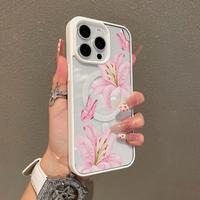 Premium Magnetic Case for iPhone11/12/13/14/15/16/promax Flowers and butterflies y2k cased MagSafe Ready,Springtok,Anti-Fall,...