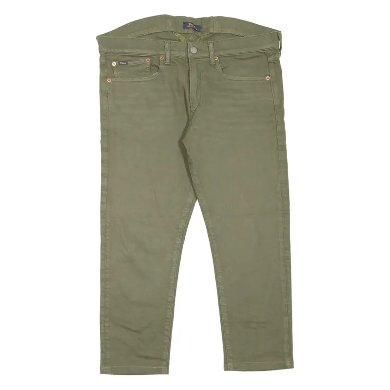 POLO RALPH LAUREN Mens Jeans Green Slim Skinny W34 L24
