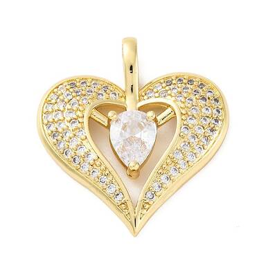 Brass Micro Pave Cubic Zirconia Pendants