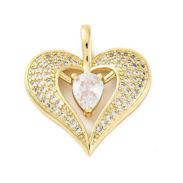 Brass Micro Pave Cubic Zirconia Pendants
