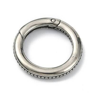 Tibetan Style 316 Surgical Stainless Steel Spring Gate Rings