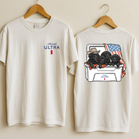 Black Beer Shirt with Dogs and Flag, Michelob Ultra Graphic Tee for Men, Summer Patriotic Outfit, Funny 4th of July Look, Per...