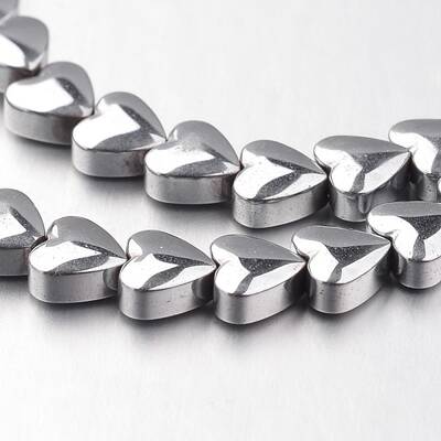 Electroplate Non-magnetic Synthetic Hematite Bead Strands