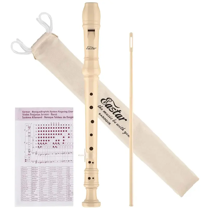 Eastar Soprano Recorder Instrument for Kids Beginner, Baroque Fingering C Key Recorder Instrument 3 Piece with Cleaning Kit, ...