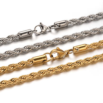 304 Stainless Steel Rope Chain Necklaces