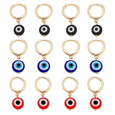 arricraft 6 Pairs Evils Eye Earrings