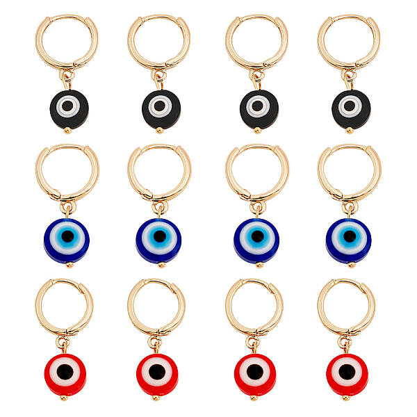 arricraft 6 Pairs Evils Eye Earrings