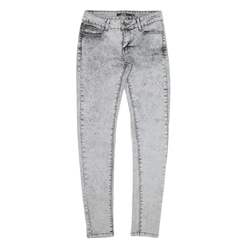 SINSAY Jeans Grey Denim Slim Jegging Acid Wash Womens W26 L29