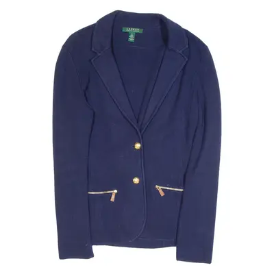 LAUREN RALPH LAUREN Womens Blazer Jacket Blue S