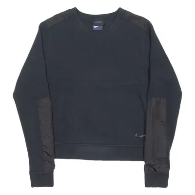 NIKE Womens Sweatshirt Black Crew Neck S