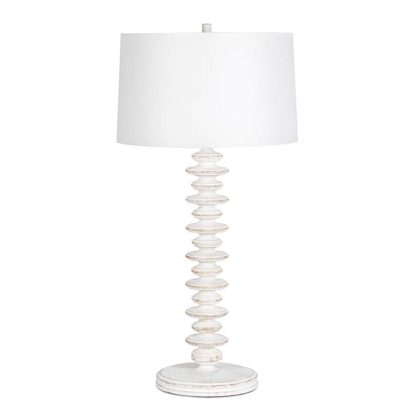 Fishbone Buffet Lamp (White Wash)