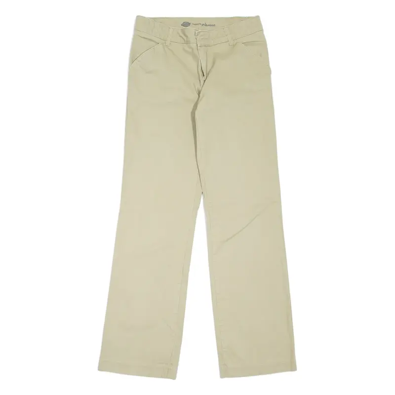 DICKIES Workwear Womens Trousers Beige Relaxed Straight W28 L31