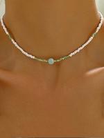 Boho Style Beaded Choker Necklace, Vintage Elegant Necklace for Women for Gift, Clavicle Necklace, Fashion All-match Accessor...